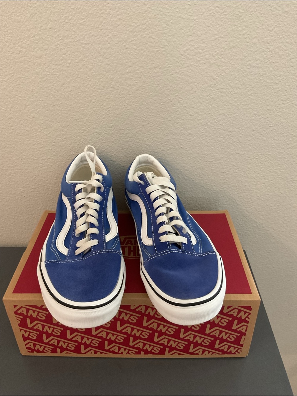 Vans Blue and White Old Skool Sneakers